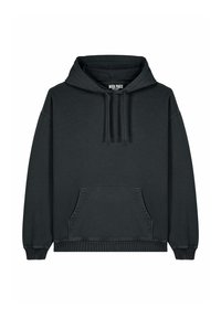 Felpa grigia scura realizzata in morbido cotone, con tasca frontale, cappuccio regolabile con lacci e polsini e orlo a costine. Etichetta "MIRA PARIS" all'interno.