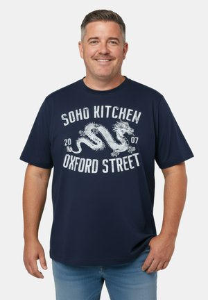 CHEST SHORT SLEEVE ROUND NECK - T-shirt con stampa - navy blue