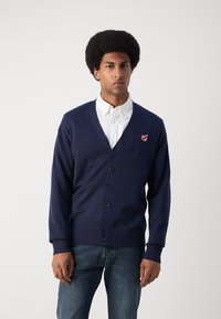 Scotch & Soda CORE THE FREE SPIRIT PEACE BIRD CARDIGAN - Vesta na kopčanje - navy