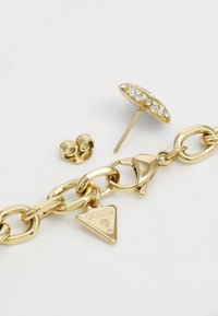 Guess HEART STUDS&CHARM BRACELET SET - Náušnice - yellow gold-coloured