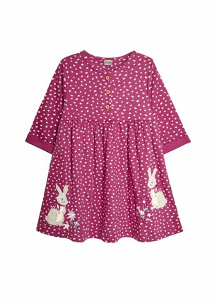 BUNNY APPLIQUÉ BUTTON FRONT REGULAR FIT - Day dress - raspberry