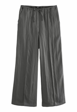 DRAWSTRING WIDE LEG - Kelnės - grey