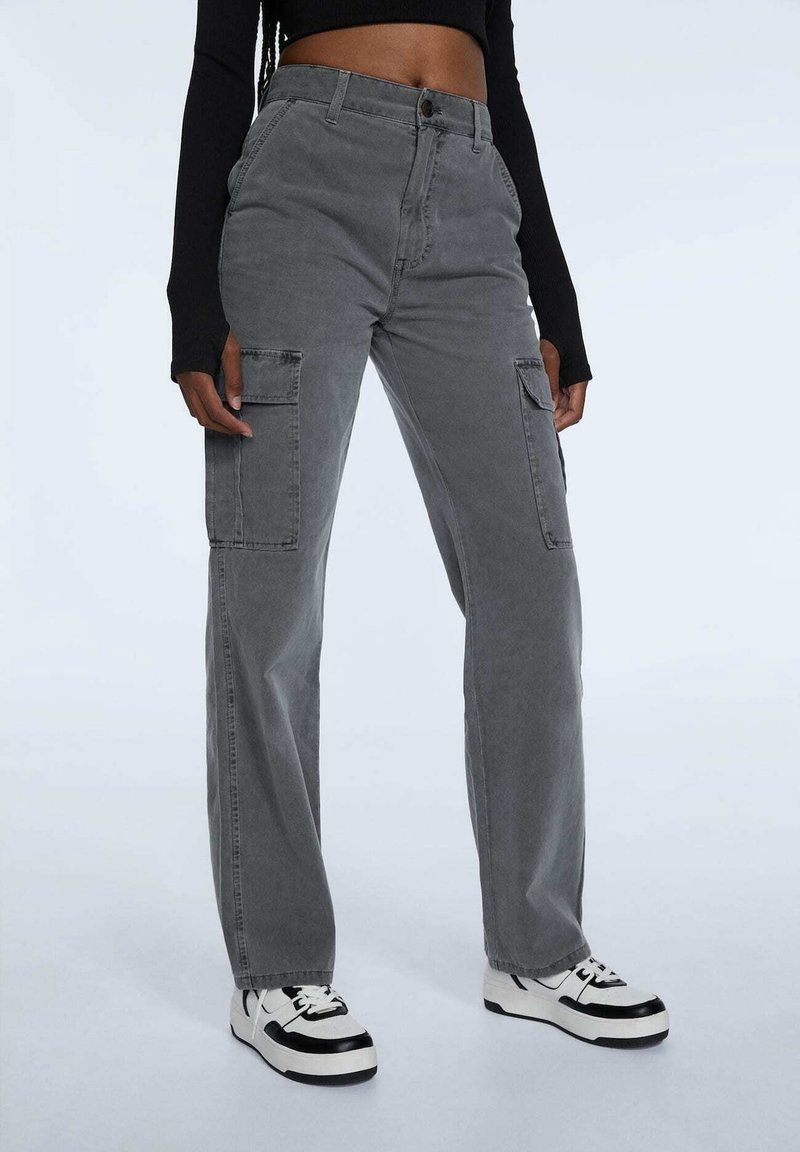 Stradivarius Pantalon cargo - dark grey