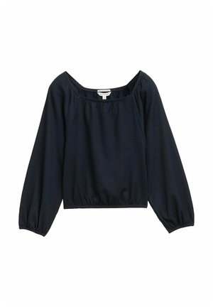 CROPPED MIT STRUKTUR - Bluză - sky captain blue