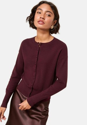 REGULAR FIT - COVERED BUTTON - Kardiganas - purple