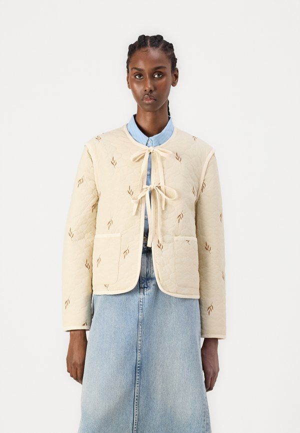 EVELYN SHORT  - Bomber Jacket - oatmeal