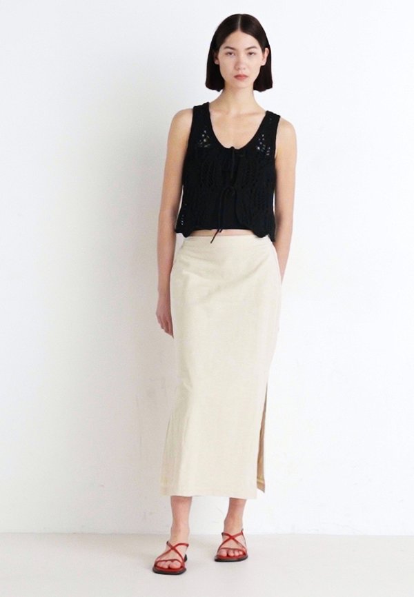 PULL ON SLIP SKIRT  - Maxi skirt - beige3