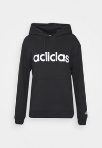 ESSENTIALS LINEAR - Sweat à capuche - black/white