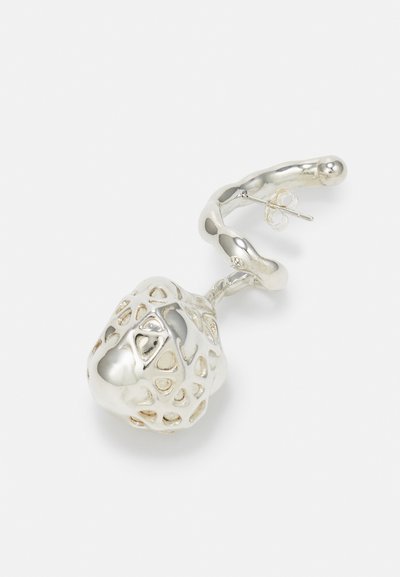 Kinks Lab TEXTURED BLOBEAD DROP EARRING - Μονό σκουλαρίκι - silver coloured