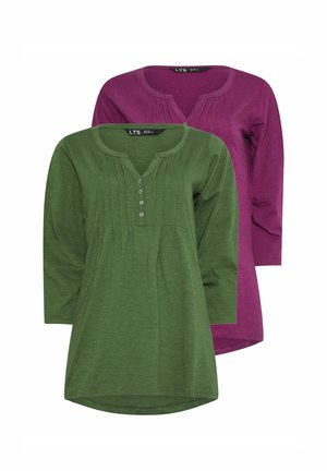 2 PACK   - Langærmet T-shirt - khaki