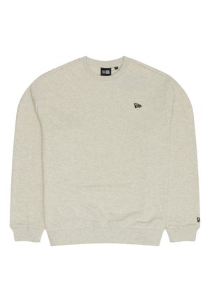 Lys grå sweatshirt lavet af blødt stof, med rund halsudskæring og ribbede manchetter. Lille sort logo på venstre bryst.