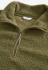 Next OUTDOOR BORG QUARTER ZIP - Fleece trui - olive green