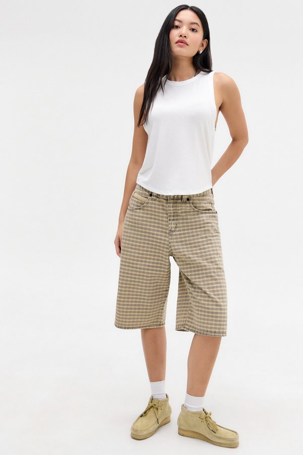 CHECK NICOLA JORT - Shorts - beige3