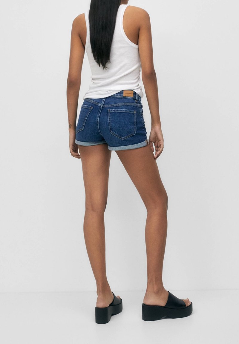 Short Pull&Bear Noir Effet Vieilli Stretch – Taille 38 Femme – Neuf Avec étiquette