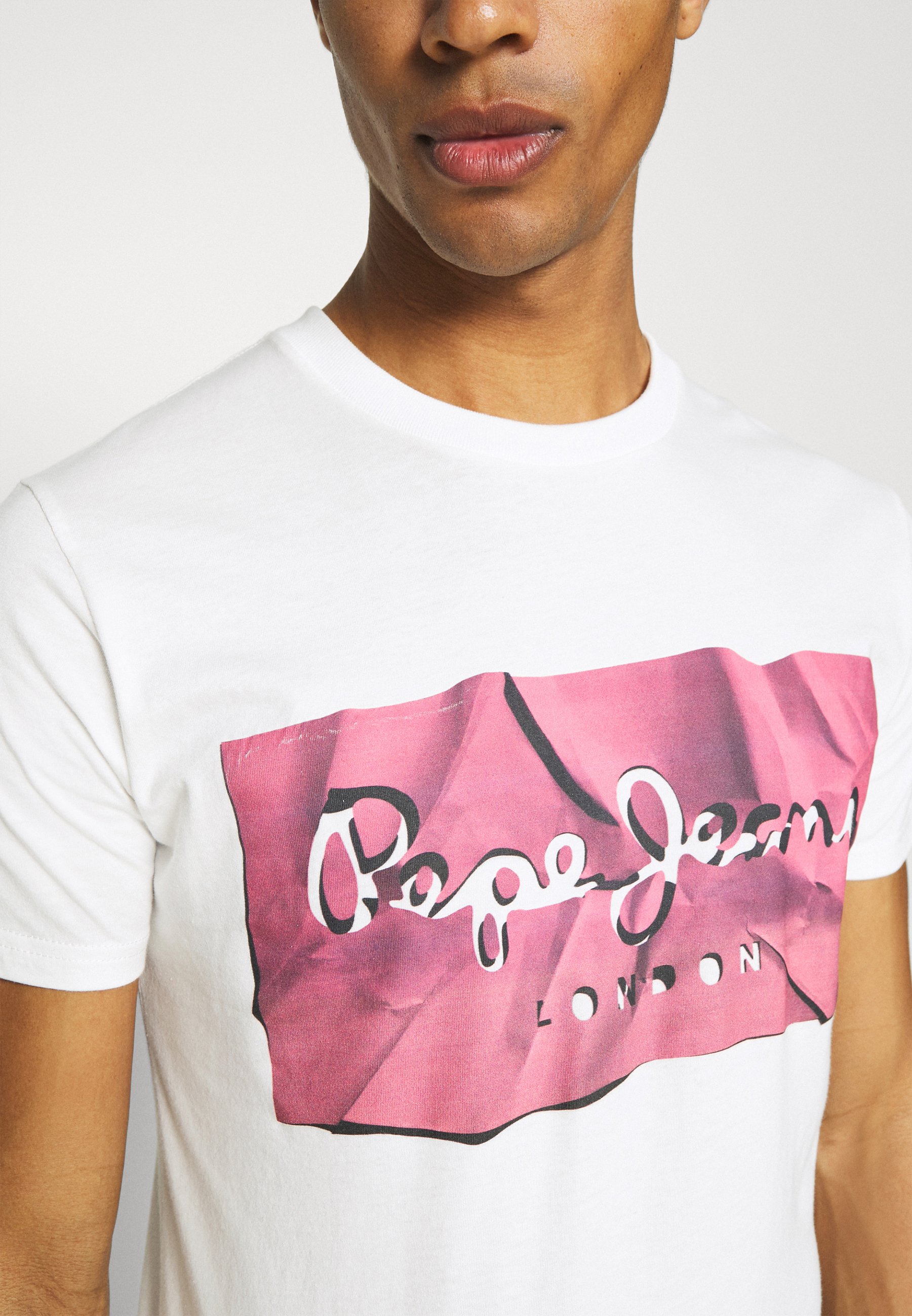 Pepe Jeans RAURY - Print T-shirt - dark chicle/white - Zalando.co.uk