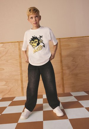 Next, SHORT SLEEVE GRAPHIC - T-Shirt print - ecru white monkey