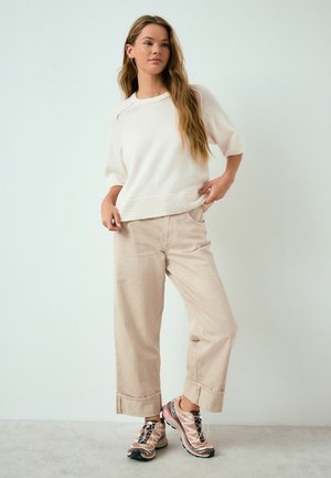 Next REGULAR FIT - HALF SLEEVE - T-Shirt basic - ecru