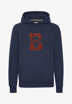 Tamsiai mėlynas džemperis su priekine kengūros kišene, papuoštas raudonu siuvinėtu "D" ir "ORIGINAL" tekstu. Pagamintas iš minkštos tekstūros audinio.