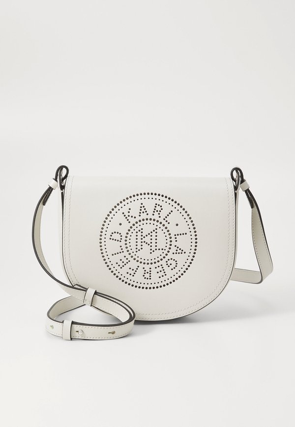 CIRCLE SADDLE PERFORATED - Cross body bag - cement2