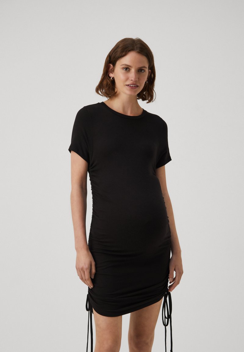 ONLY MATERNITY - OLMMILLY SHORT DRESS - Laisvo kirpimo suknelė - black, Padidinti