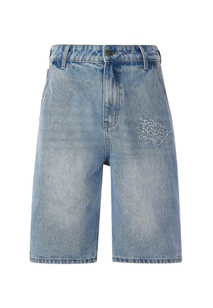 Ed Hardy NYC SKULL - Denim shorts - bleach