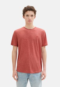 TOM TAILOR DENIM OPEN EDGE MELANGE - Camiseta básica - rot