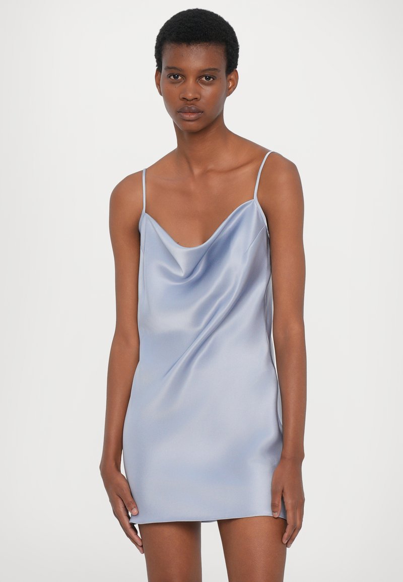 ice blue slip dress Nanushka EXCLUSIVE LOTTI DRESSES - Cocktail / Party dress The 'gig line' is Size:2x 16/18 microcategory:Club Dresses Two tone