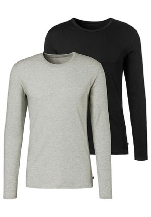 H.I.S 2 PACK - Unterhemd/-shirt - schwarz grau