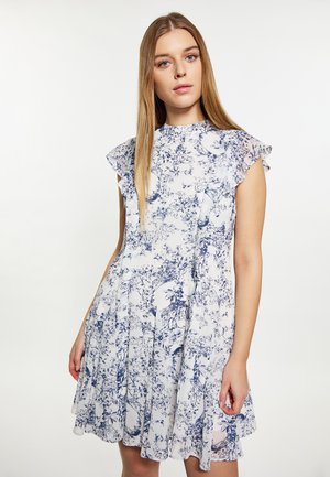 Freizeitkleid - marine weiss