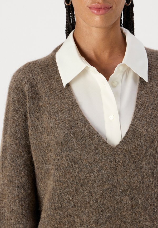 Jumper - dark sand melange3