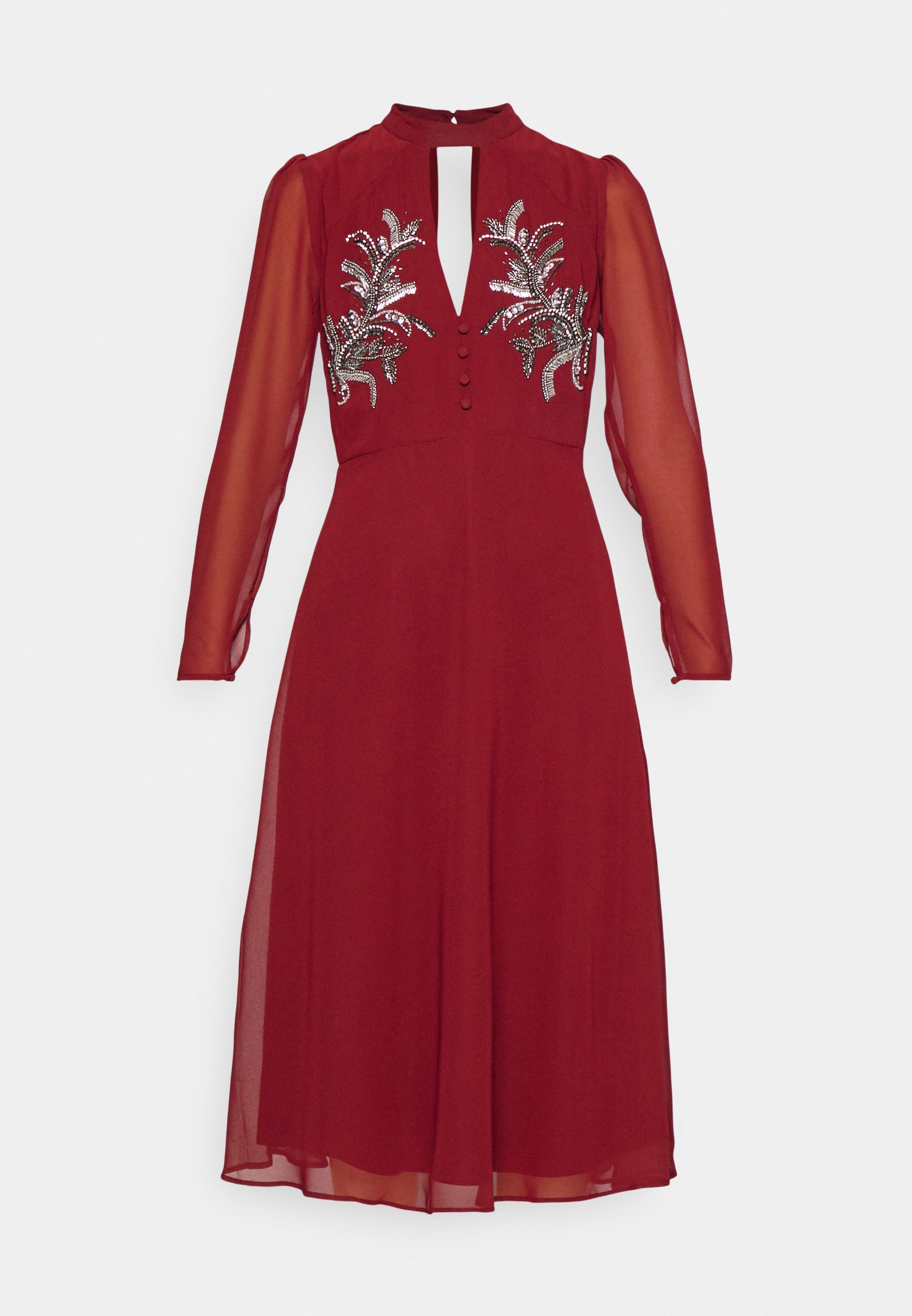 ruby red cocktail dress