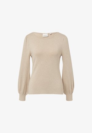 comma, BALLONÄRMEL - Strickpullover - sandfarben