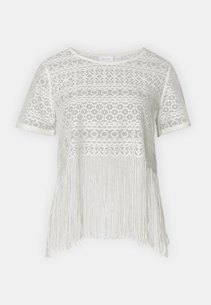 VILA VINOLA O NECK FINGLE - Tričko s potlačou - birch