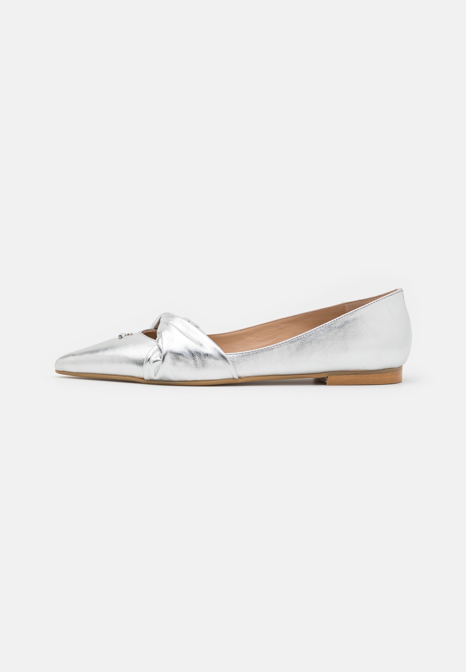 silver ballet pumps