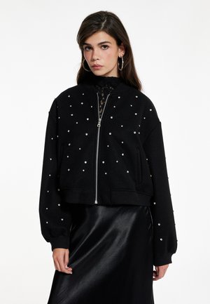 Sweater met rits - black