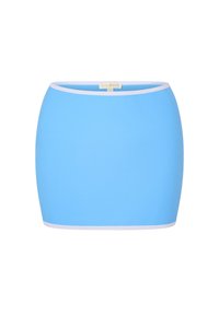 CONTRAST BINDING - Mini skirt - powder blue