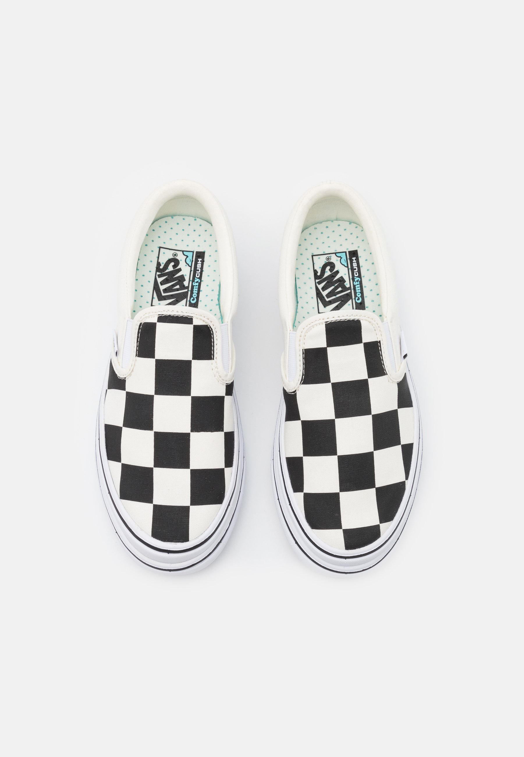 comfycush white slip on vans