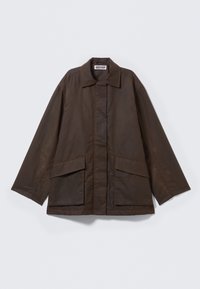 WAXED JACKET - Manteau court - dark brown