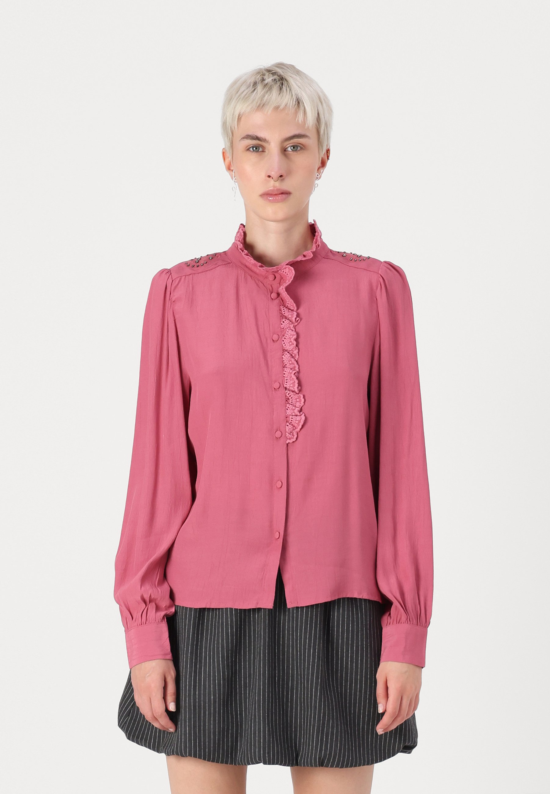 JDY JDYAMY SHIRT - Button-down blouse - rose wine/light pink 