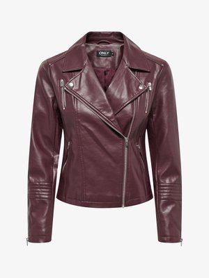 ONLY, ONLGEMMA FAUX LEATHER BIKER OTW NOO - Blazer - decadent chocolate