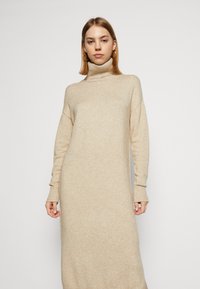 VILA VIRIL ROLL NECK MIDI - NOOS - Sarafanas - natural