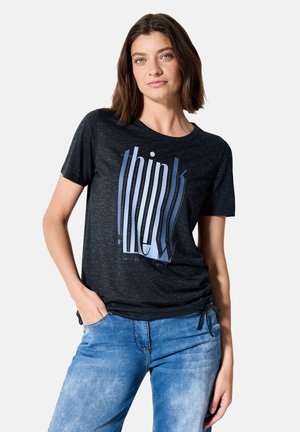 Print T-shirt - blau