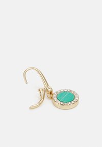 DKNY INLAY DROP  - Fülbevalók - gold-coloured/turquoise
