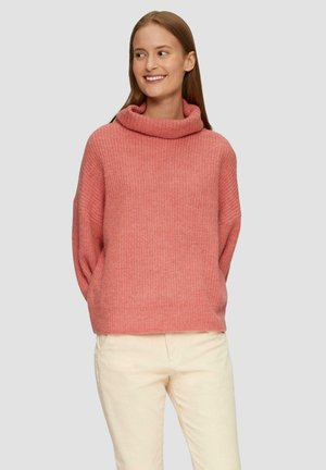 s.Oliver MIT ROLLKRAGEN - Jumper - papaya