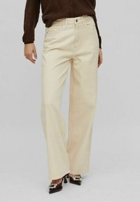 VILA WIDE FIT HIGH WAIST - Pernera ancha - birch