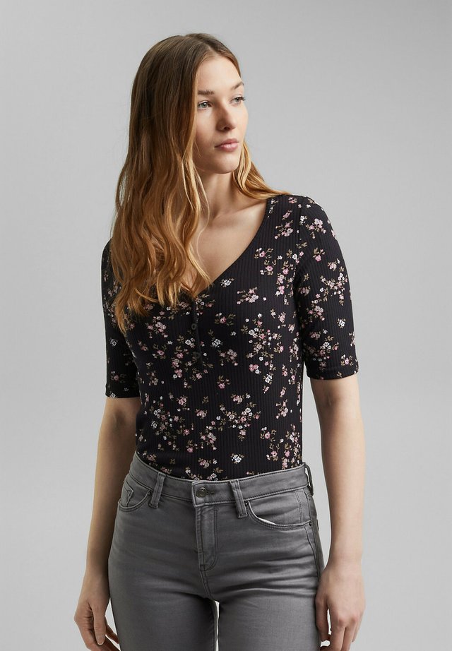 T-shirt print - black  black