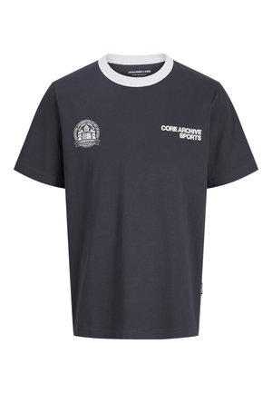 Jack & Jones, JCOBREEZE RINGER TEE CREW NECK - T-shirts print - asphalt