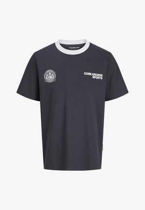 Jack & Jones, JCOBREEZE RINGER TEE CREW NECK - T-shirts print - asphalt