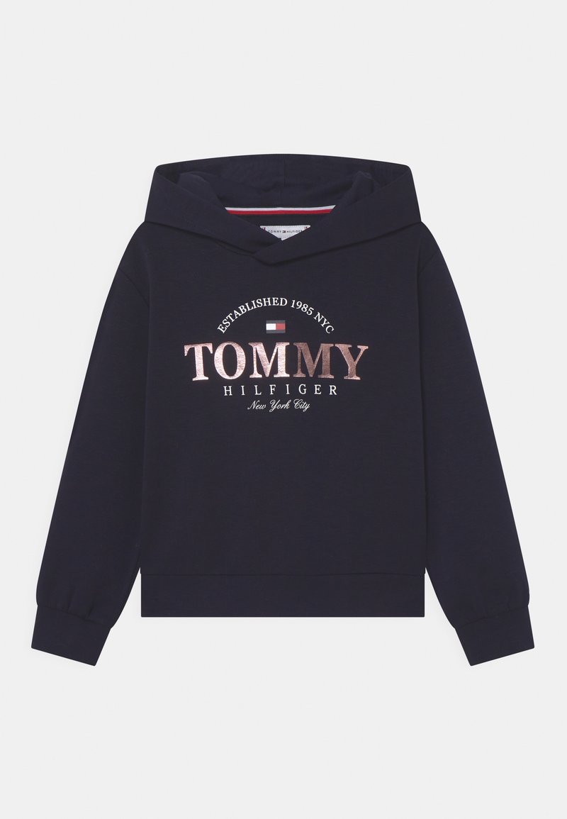 Tommy Hilfiger FOIL GRAPHIC HOODIE - Jersey con capucha - dark blue