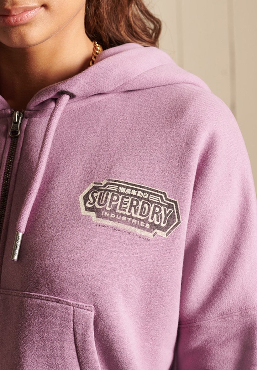 superdry purple moletom com capuz